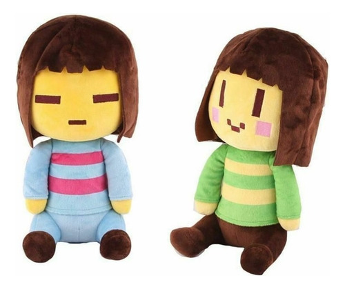 2pcs Undertale Frisk Chara Boneca Pelúcia Brinquedo Presente