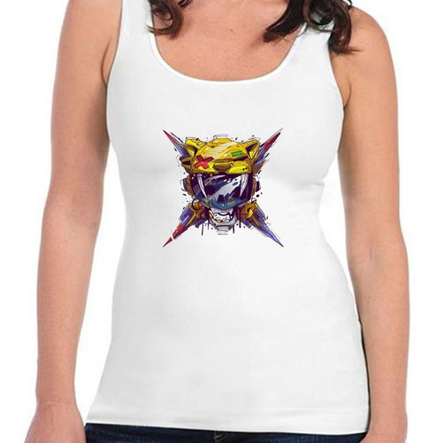 Musculosa Casco Robot Calavera Piloto