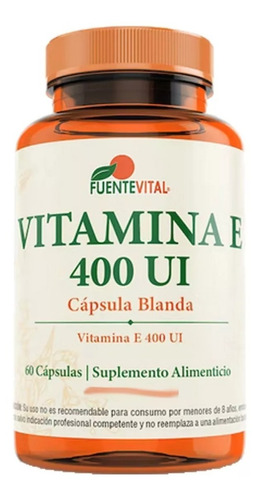 Vitamina E 400 Ui 60 Cápsulas Blandas - Fuente Vital