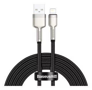 Cabo Rápido Baseus Usb x Lightning 2.4a iPhone 2m Cor Preto