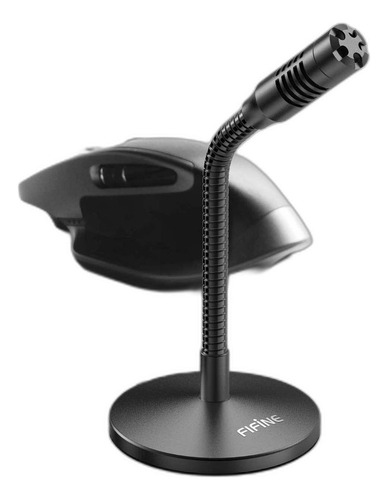 Fifine Mini Micrófono Usb Con Cuello De Cisne Para Dictado Y