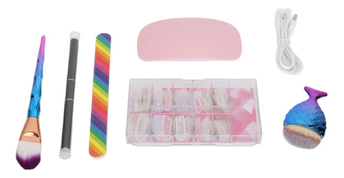 Set De 6 Lámparas Con Cepillo De Gel Para Uñas Y Secador De