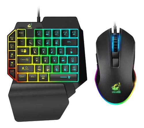 Teclado Gaming Para Una Mano + Mouse Rgb(xam)