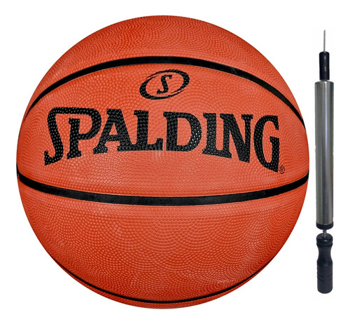 Bola De Basquete Spalding Streetball Mais Inflador Oficial