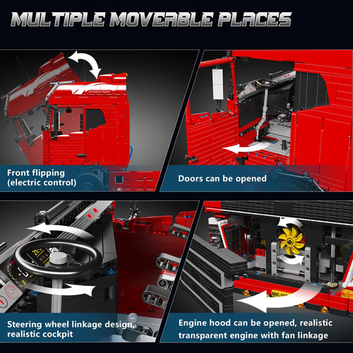 Kit De Bloques De Modelo De Camión Tractor Mould King, Set