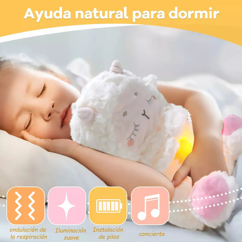 Oveja De Peluche Que Respira Al Bebé Dormido Para La Ansieda