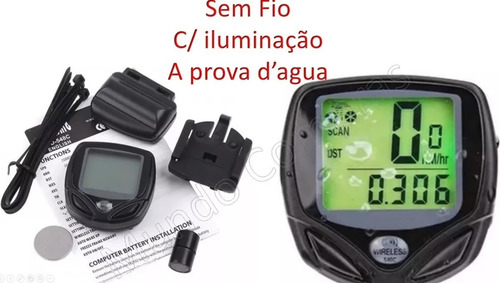 Imagem 1 de 5 de Ciclo Computador Wireless 15 Funções Prova D'agua - Com Luz