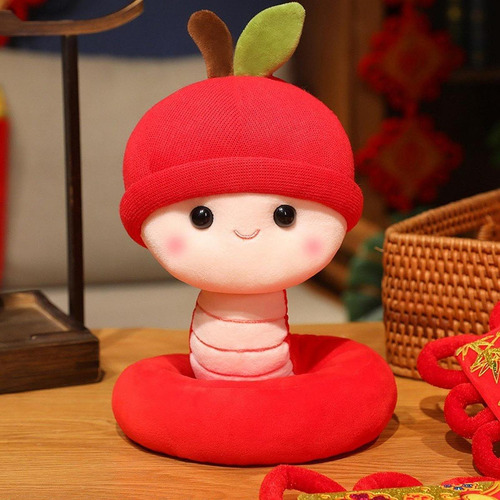 Year Of Snake Toy Cute Adorable Cartoon Birthday Red 18 Cm