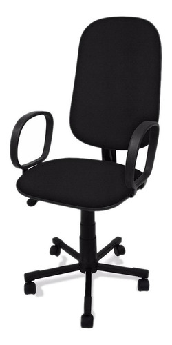 Imagem 2 de 3 de Cadeira de escritório Ecoflex EC-381-GIR ergonômica preta com estofado de tecido