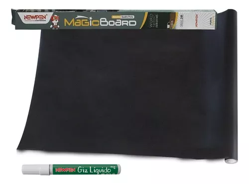 Adesivo Lousa Preto Papel De Parede Fosco 45 cm x 2 Metros Acompanha Kit 5  Giz, Magalu Empresas