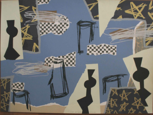 Grabado Enmarcado. Autor: Hernan Pazos. 56 X 76 Cms (52/100)