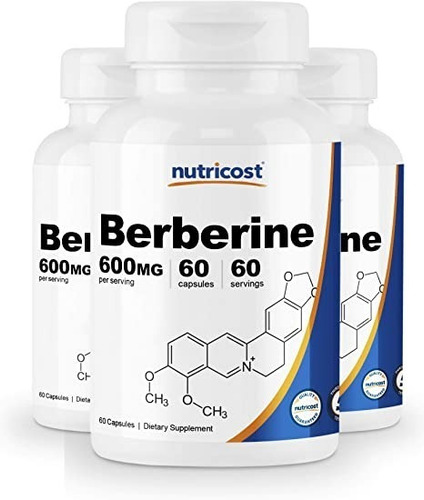 Imagen 1 de 3 de Berberine Berberina Importada Usa Nutricost