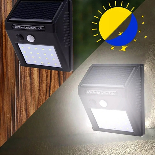Luz Led Panel Solar Con Sensor De Movimiento