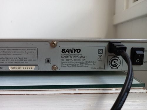 Reproductor De Dvd Sanyo 9206 U