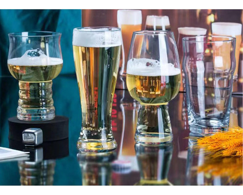 Tlguangw Beer Glass Juego De 4, Craft Ipa Beer Glass, Pilsne