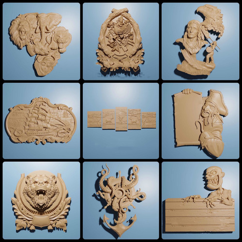 Archivo Digital 3d Pack Diseños Stl Router Cnc #02 Z006
