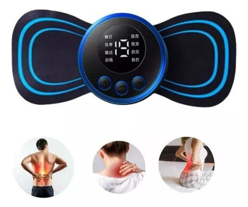 Massageador Ems Recarregável - 8 Modos E 19 Níveis