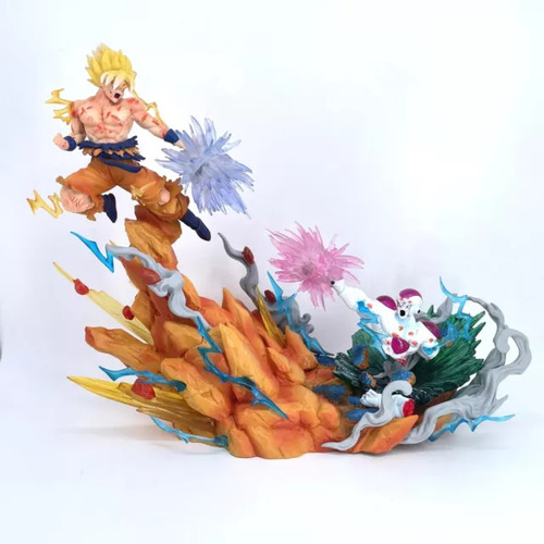 Goku Ssj Vs Freezer Dragon Ball Z Figura Con Luz Led Anime