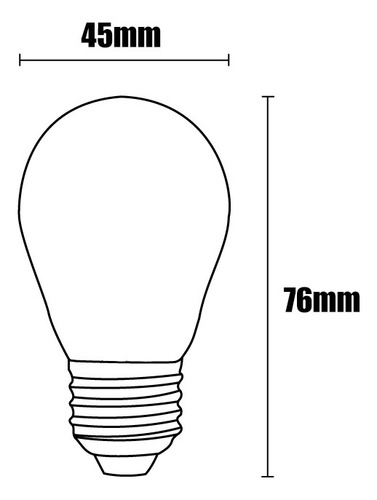 Lâmpada Filamento Led Vintage G45 - Bivolt