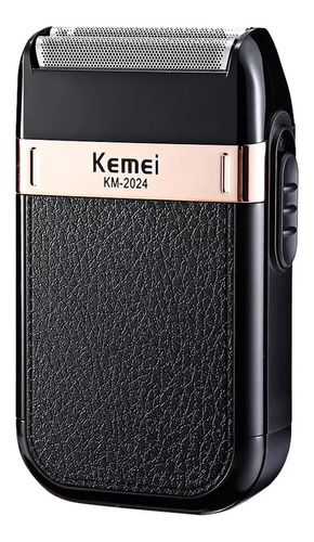 Babeador Elétrico Kemei Shaver Barba Pelos Profissional Cor Preto