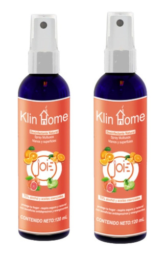 2 Joie Klin Home Desinfectante Natural / Aceites Esenciales 