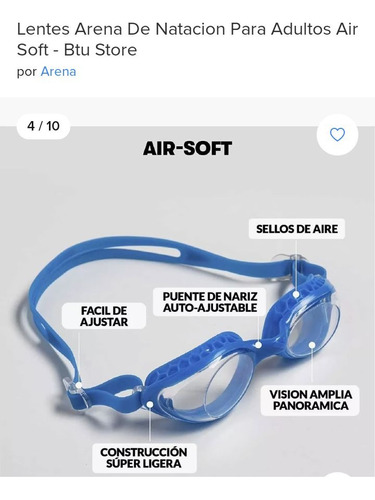 Lentes Arena Airsoft Color Azul Marino