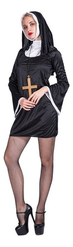 Disfraz De Halloween De Monja Sexy Traviesa Para Mujer