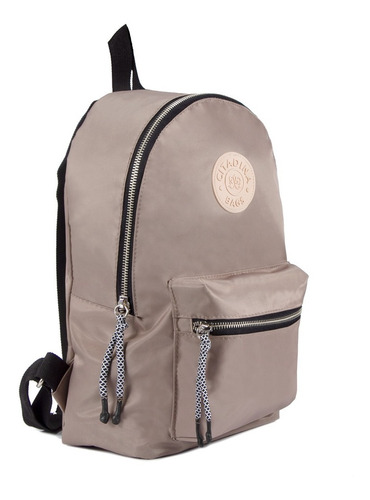 Imagen 3 de 6 de Mochila Mujer Urbana De Lona Rasada Con Bolsillo Emilia