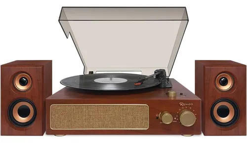 Vitrola Raveo Studio Plus Brown Bluetooth Disco E Usb Fm