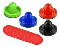 Comprar 4 Empujadores De Air Hockey Y 8 Discos Discos De 4 Colores