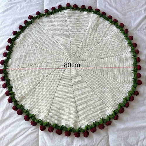 Manta De Flores Crochet Plegable - Ligera Y Portátil