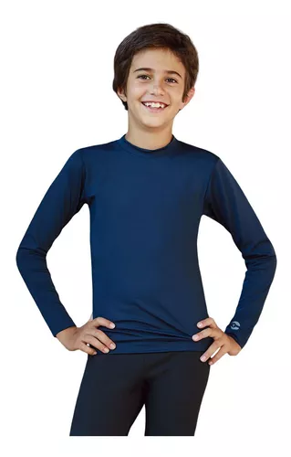 Camiseta térmica manga larga azul