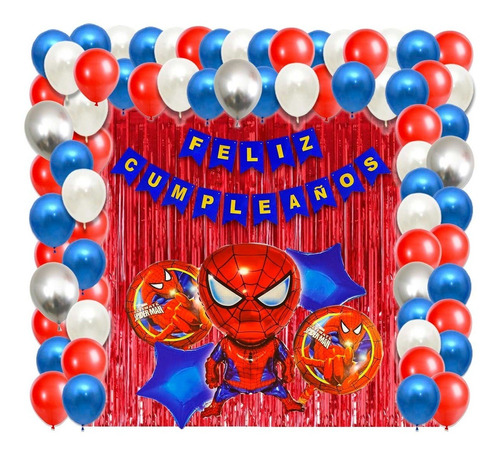 Kit De Decoración De Globos Cumpleaños Spiderman | Envío gratis