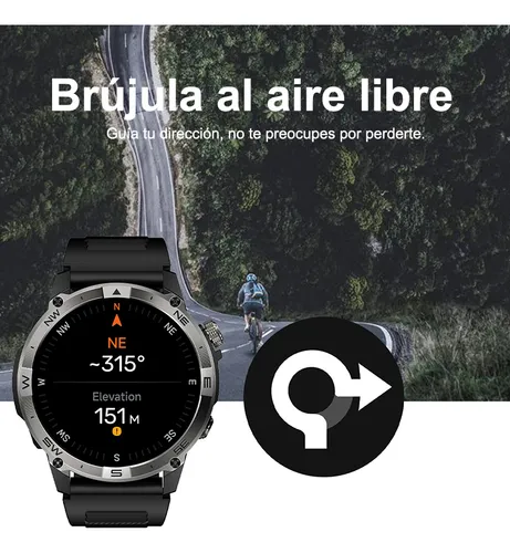 Amoled Smartwatch Hombre Reloj Inteligente Brújula Contestar