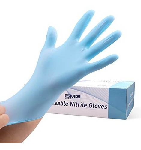 Guantes De Examen, Guantes Desechables De Nitrilo Azul, Sin.