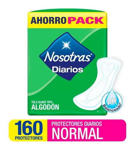 Nosotras Protectores Diarios Normal Tela Suave  160und