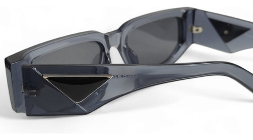 Lentes De Sol Rectangulares Estilo Moderno Unisex Gris Gris Oscuro Gris Oscuro