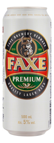Cerveja Faxe Premium American Lager lata 500ml