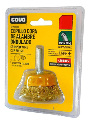 Cepillo Taladro Copa De Alambre 3 X 1/4 Covo