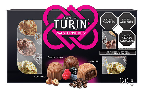 Turin Masterpieces Chocolates Rellenos Estuche 120 G