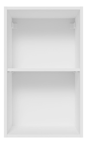Alacena Madesa 1 Puerta 2 Compartimentos 40cm Blanco Blanco
