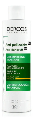 Vichy Dercos Anticaspa Shampoo Cabello Seco, Alivia el Picor, Acción Antirrecaída de 6 Semanas, Con Disulfuro de Selenio y Ácido Salicílico, Probado Dermatológicamente, 200 ml