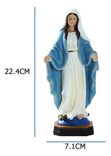 Estatua Familiar De Resina De La Señora De Guadalupe, María,