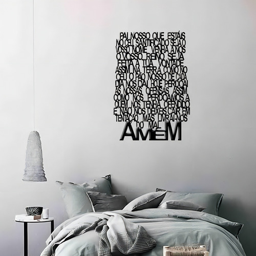 Marco decorativo de oración negro hueco de 3 mm, hueco, MDF