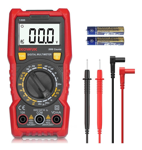  Tester Multimetro Lcd Con Luz