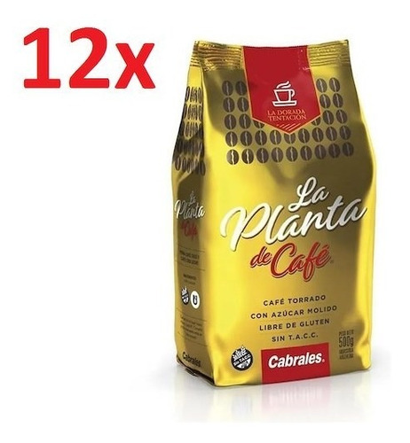 12x Cafe Molido Cabrales La Planta 500gr Tostado