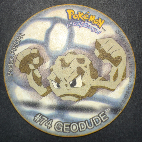 Taps Pokemon De Frito Lay - #74 Geodude - 1998 Original