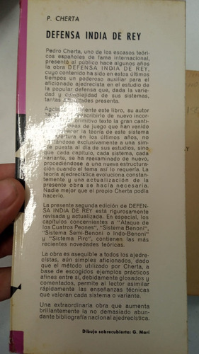 Defensa India Del Rey - P. Cherta - Col Escaques - Ajedrez (Usado)
