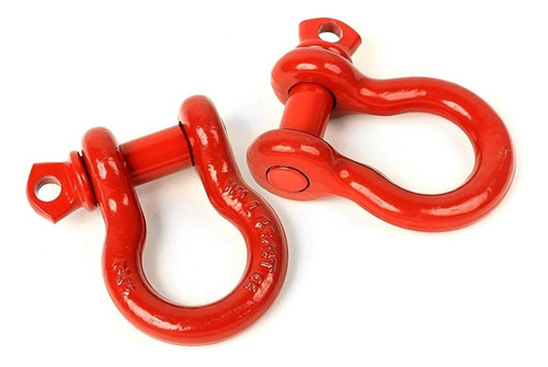 Grilletes De Anillo D, 3/4  Rugged Rojo, Acero Inoxidable.