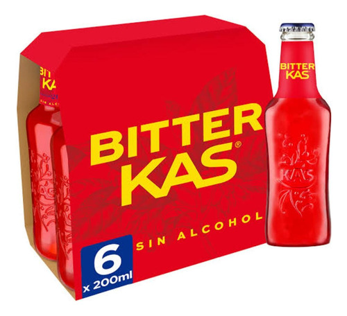 Bitter Kas Agua Carbonatada Six Pack Producto De España